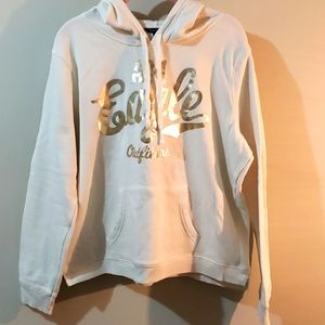 XL AE hooded sweatshirt with metallic letters American Eagle